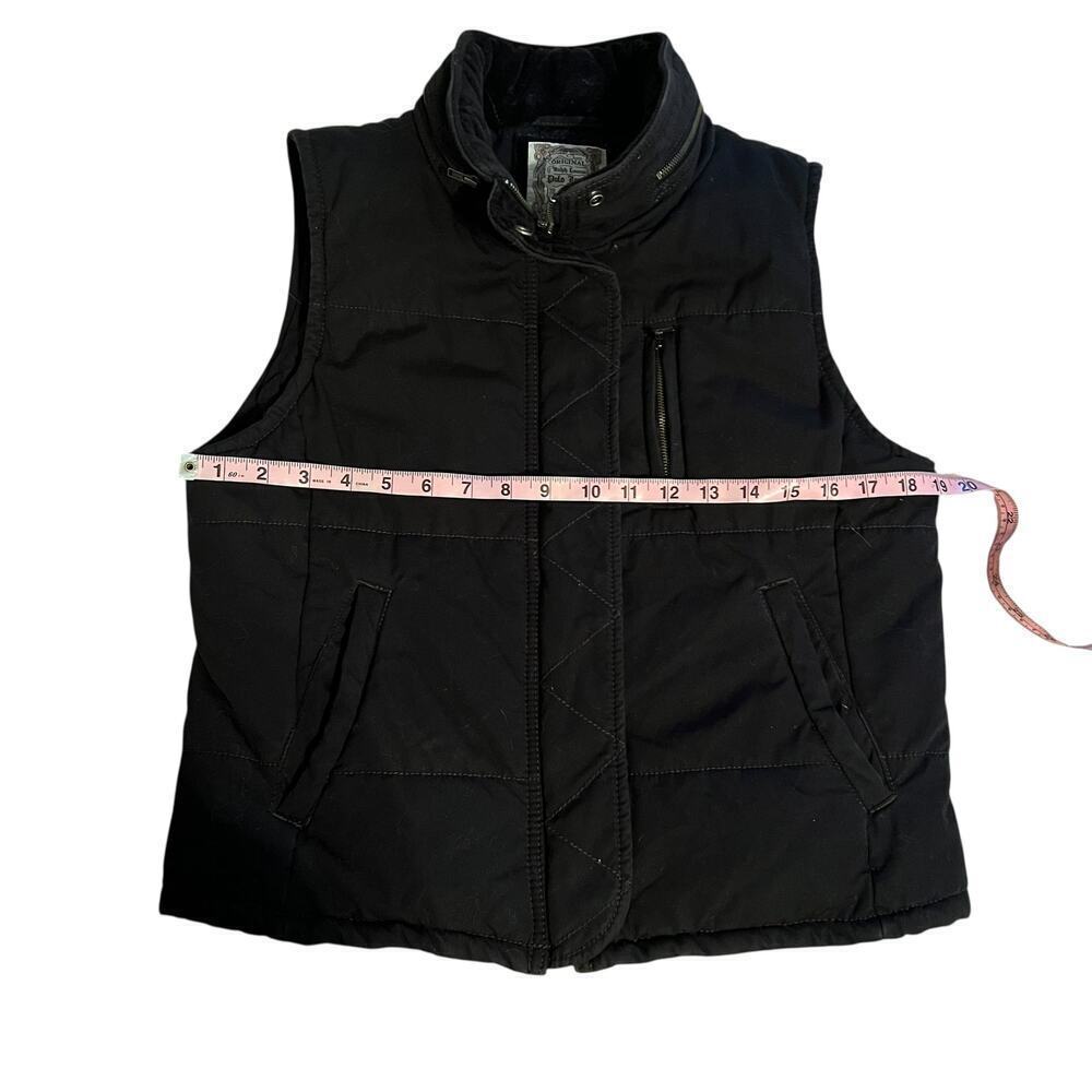 Vtg Ralph Lauren Polo Jeans Black Cotton Puffer Vest Size Medium - Picture 4 of 6